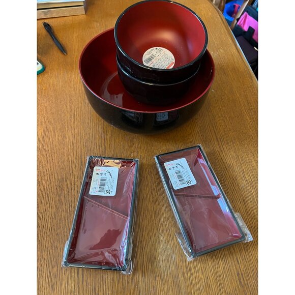 Japanese Rice and Soup Serving set including Tray - Picture 1 of 13